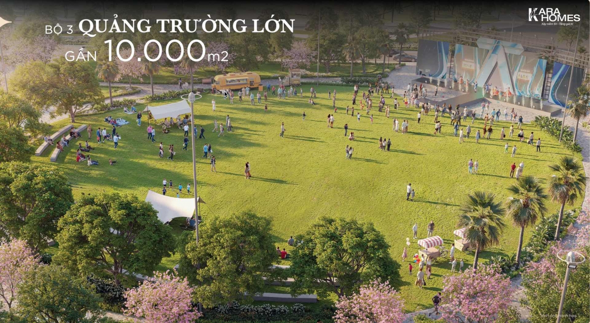 Công viên Spring Park dài lên tới 1.5 km cắt ngang phân khu Bình Minh