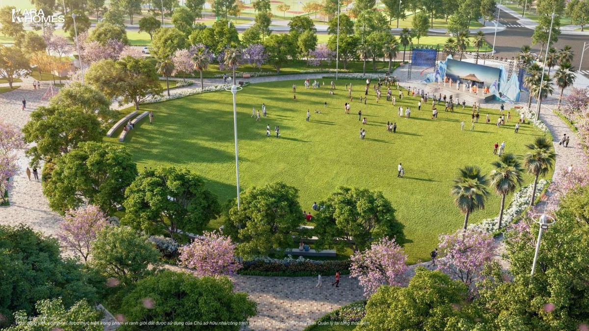 Đường chạy bộ dài 1.500m giữa không gian xanh mát tại công viên mùa Xuân - Pring Park đối diện