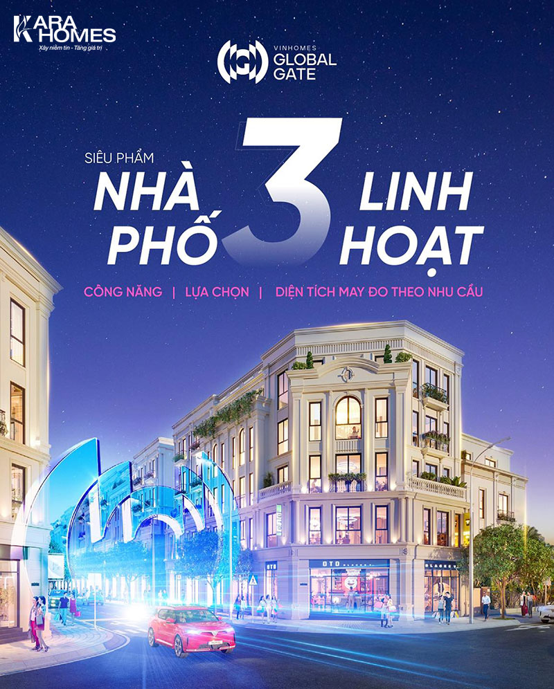 Đầu tư linh hoạt với nhà phố ghép thông Vinhomes Cổ Loa