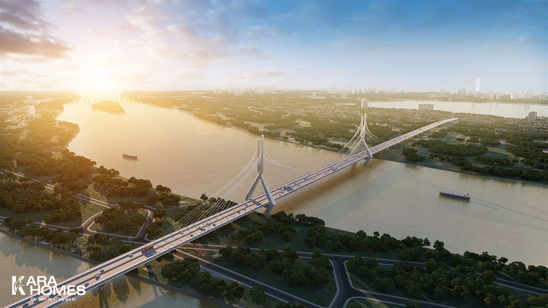 Cầu Tứ Liên sau khi hoàn thành sẽ là cú hích về hạ tầng cho Vinhomes Global Gate