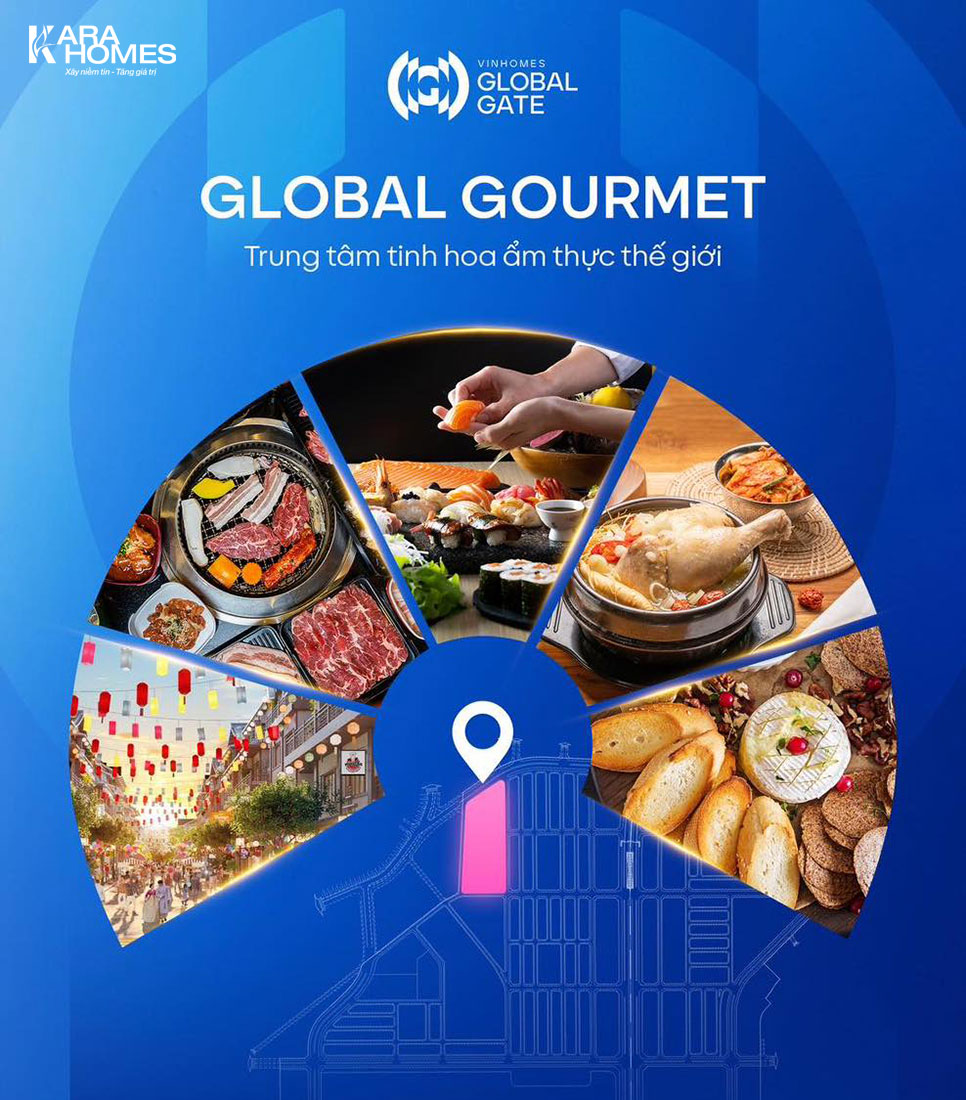 rung tâm ẩm thực Global Gourmet nằm tại phân khu tinh hoa.